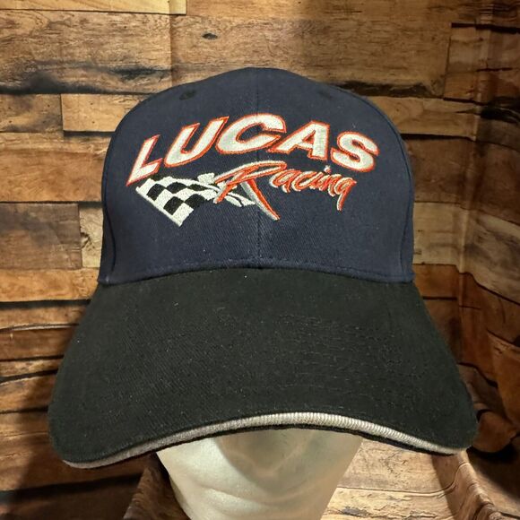 Lucas Racing Oil Products Baseball Hat Cap Navy Adjustable Embroidered Logo - Picture 1 of 7